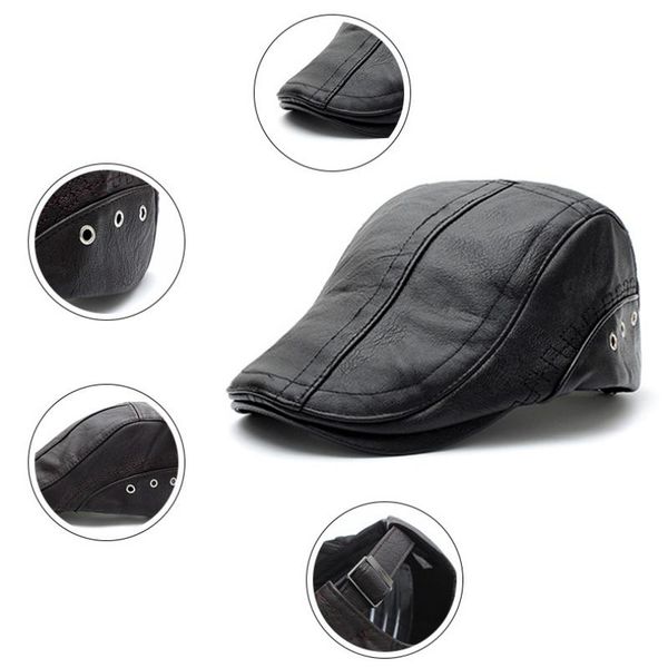 autumn winter pu leather golf beret cap adjustable hats men cowboy hat driving summer flat cabbie sboy caps outdoor, Black;white
autumn winter pu leather golf beret cap adjustable hats men cowboy hat driving summer flat cabbie sboy caps outdoor, Black;white