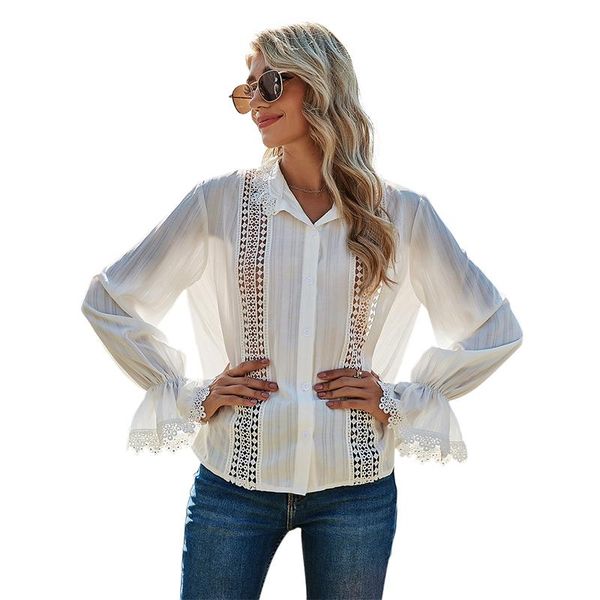 autumn spring blouse for woman office ladies solid female shirts turn down collar long flare sleeve elegant women's blouses &, White
autumn spring blouse for woman office ladies solid female shirts turn down collar long flare sleeve elegant women's blouses &, White