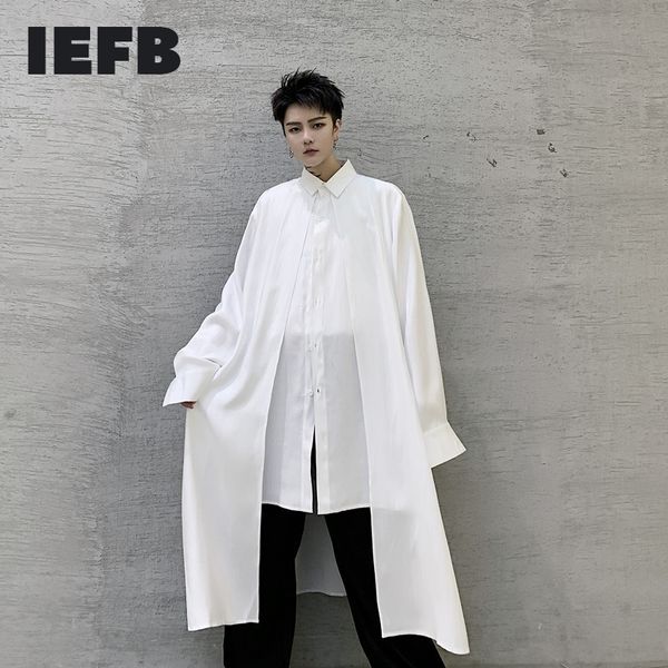 iefb /men's wear false two pieces black white long shirt long sleeve design spring trendy vent irregular 9y1338 210524, White;black
iefb /men's wear false two pieces black white long shirt long sleeve design spring trendy vent irregular 9y1338 210524, White;black
