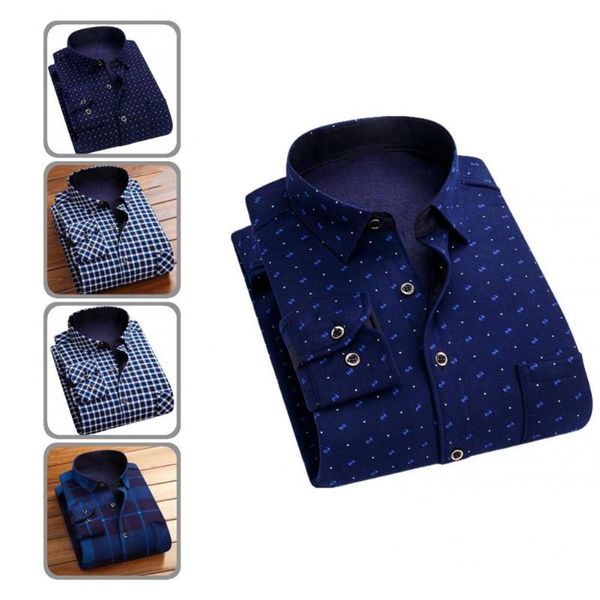 men's casual shirts shirt great portable lapel thickening winter for work men, White;black
men's casual shirts shirt great portable lapel thickening winter for work men, White;black