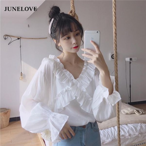 bella philosophy wonder long sleeve blouse shirts vintage ruffles female v-neck casual holiday lady sweet chiffon women's blouses &, White
bella philosophy wonder long sleeve blouse shirts vintage ruffles female v-neck casual holiday lady sweet chiffon women's blouses &, White