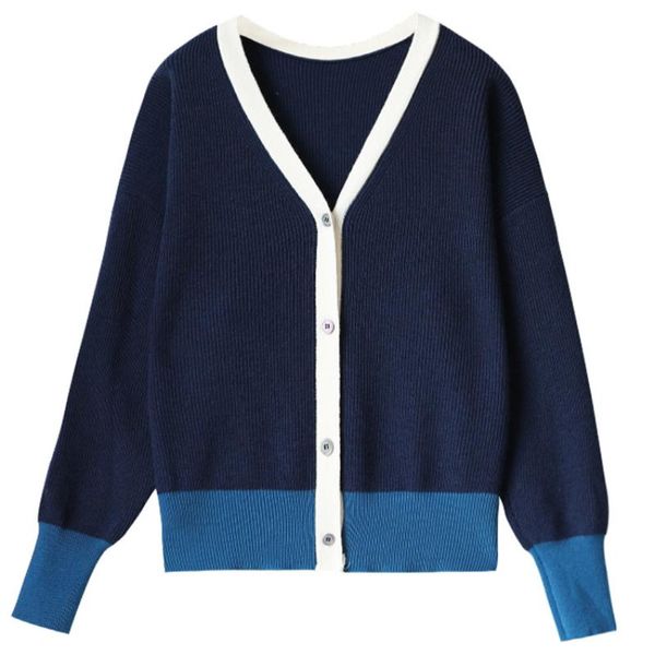 women's knits & tees beautana cardigan sweater 2021 patchwork v neck women loose knit crochet coat all-match korea style aesthetic jers, White
women's knits & tees beautana cardigan sweater 2021 patchwork v neck women loose knit crochet coat all-match korea style aesthetic jers, White