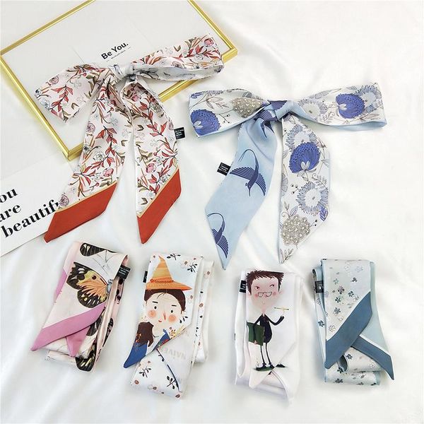 scarves 2021 silk head scarf women handkerchief accessories flower satin headband for hair tie ladies ribbon kerchief girls bandana, Blue;gray
scarves 2021 silk head scarf women handkerchief accessories flower satin headband for hair tie ladies ribbon kerchief girls bandana, Blue;gray