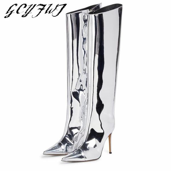 boots women knee high stiletto mirror leather high-big size girl shoes zipper-sid pointed toe fashion outdoor, Black
boots women knee high stiletto mirror leather high-big size girl shoes zipper-sid pointed toe fashion outdoor, Black