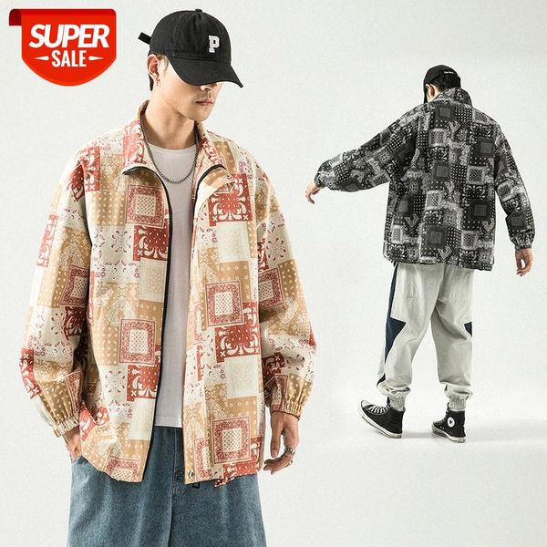 national tide cashew flower jacket male cool trend female salt wear retro lapel bf hong kong style baseball uniform #w10x, Black;brown
national tide cashew flower jacket male cool trend female salt wear retro lapel bf hong kong style baseball uniform #w10x, Black;brown