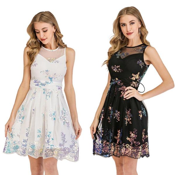 mesh sequin summer dress women vintage club party ladies dresses elegant sundress clothes casual, Black;gray
mesh sequin summer dress women vintage club party ladies dresses elegant sundress clothes casual, Black;gray