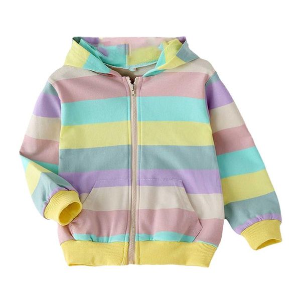 jackets rainbow stripe jacket for girls baby coat spring autumn kids hoodie cotton long sleeve sweatshirt children outerwear, Blue;gray
jackets rainbow stripe jacket for girls baby coat spring autumn kids hoodie cotton long sleeve sweatshirt children outerwear, Blue;gray