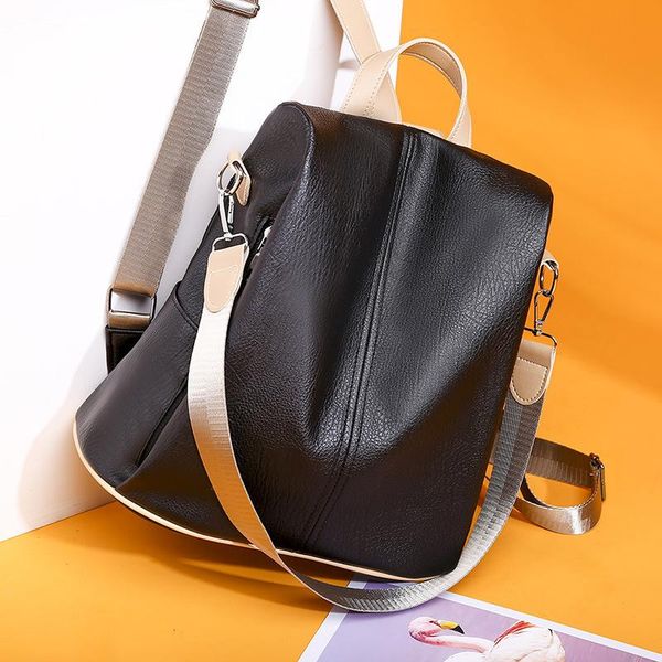 outdoor bags 2021 spring and summer fashion backpack female soft leather wild student schoolbag
outdoor bags 2021 spring and summer fashion backpack female soft leather wild student schoolbag