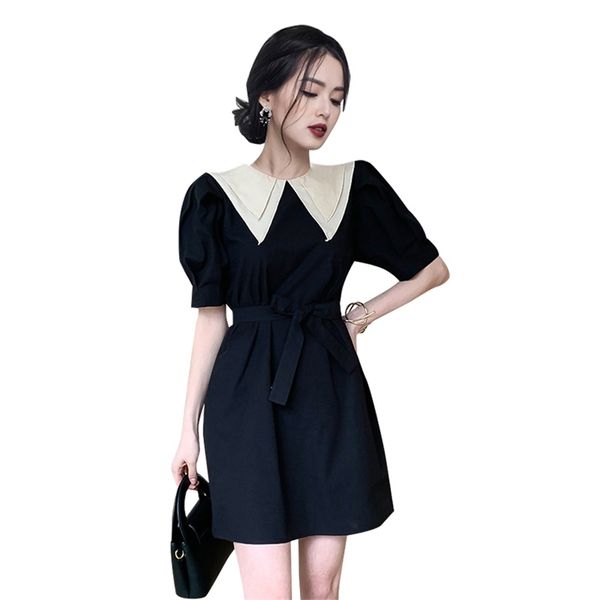 french black mini a line dress korean ladies summer short sleeve v neck cabaret party dresses for women 210602, Black;gray
french black mini a line dress korean ladies summer short sleeve v neck cabaret party dresses for women 210602, Black;gray