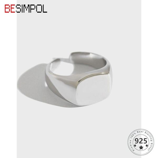 cluster rings besimpol real 925 sterling silver square open fashion minimalist geometric big wide ring for women luxury fine jewelry, Golden;silver
cluster rings besimpol real 925 sterling silver square open fashion minimalist geometric big wide ring for women luxury fine jewelry, Golden;silver