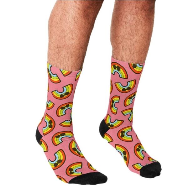 men's socks funny cool personality rainbow pattern printed hip hop men happy cute boys street style crazy for, Black
men's socks funny cool personality rainbow pattern printed hip hop men happy cute boys street style crazy for, Black