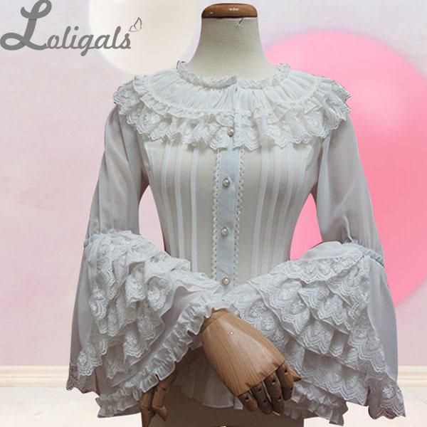 women's blouses & shirts retro style long flare sleeve lolita lace blouse plus size chiffon white shirt with layered ruffles
women's blouses & shirts retro style long flare sleeve lolita lace blouse plus size chiffon white shirt with layered ruffles