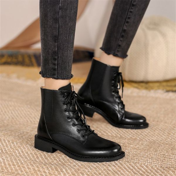 winter boots women women boots with round toe lace up chunky heel genuine leather vintage stretch boots women shoes 210507, Black
winter boots women women boots with round toe lace up chunky heel genuine leather vintage stretch boots women shoes 210507, Black