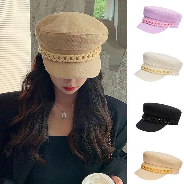 berets women chain octagonal flat cap fashion casual hats navy captain retro female beret frenc o7u0, Blue;gray
berets women chain octagonal flat cap fashion casual hats navy captain retro female beret frenc o7u0, Blue;gray