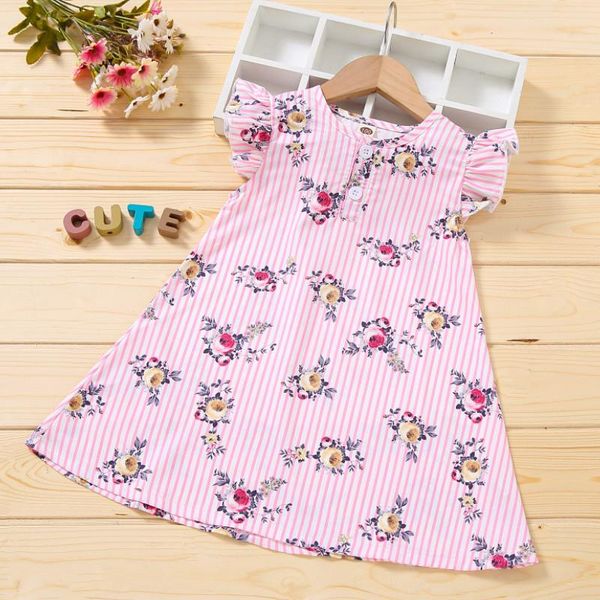 children striped midi dress with buttons, floral print sleeveless o-neck loose sundress ruffles summer 2021 girl's dresses, Red;yellow
children striped midi dress with buttons, floral print sleeveless o-neck loose sundress ruffles summer 2021 girl's dresses, Red;yellow