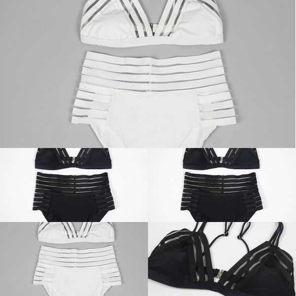 waist split new women's high mh fashion bikini swimsuit2021, White;black