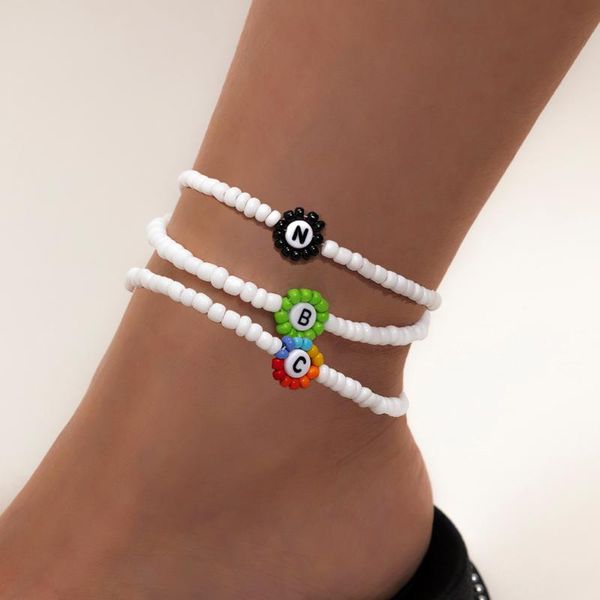 anklets ingesight.z acrylic resin initial letter love heart rainbow seed beaded flower on foot barefoot sandals jewelry, Red;blue
anklets ingesight.z acrylic resin initial letter love heart rainbow seed beaded flower on foot barefoot sandals jewelry, Red;blue