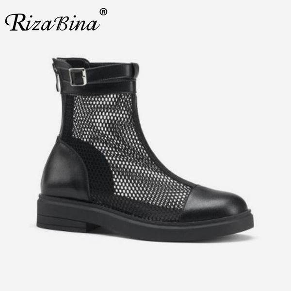 boots rizabina summer women real leather hollow out shoes zipper outdoor fashion pumps female footwear size 32-43, Black
boots rizabina summer women real leather hollow out shoes zipper outdoor fashion pumps female footwear size 32-43, Black