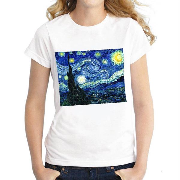 van gogh oil painting mens print and womens women short sleeve o neck loose summer tee camisetas mujer, White;black
van gogh oil painting mens print and womens women short sleeve o neck loose summer tee camisetas mujer, White;black