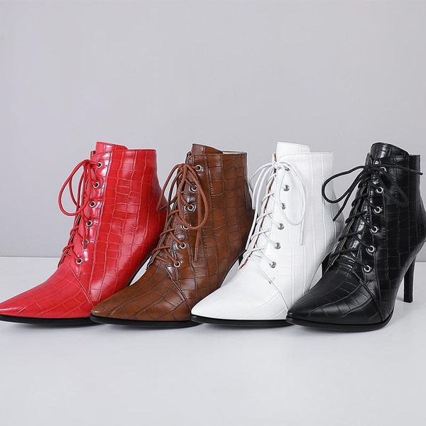 2021 ymechic fashion bride wedding white red black pointed toe lace up ankle boots for women thin high heels womens shoes winter 1
2021 ymechic fashion bride wedding white red black pointed toe lace up ankle boots for women thin high heels womens shoes winter 1