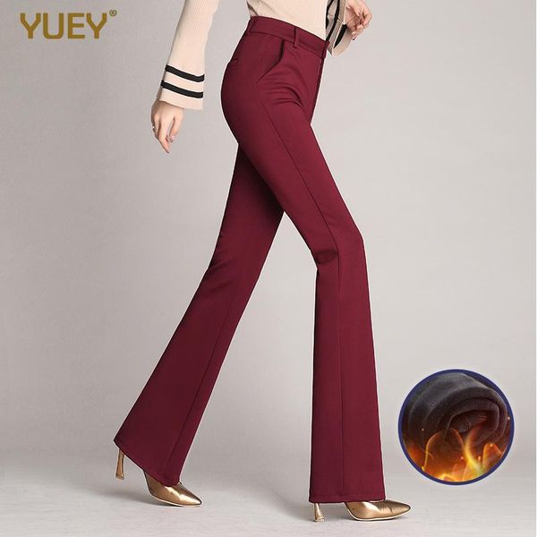women's pants & capris yuey thicken warm flared for winter ol solid color lining two layers stretch trousers high waist s to 4xl, Black;white
women's pants & capris yuey thicken warm flared for winter ol solid color lining two layers stretch trousers high waist s to 4xl, Black;white