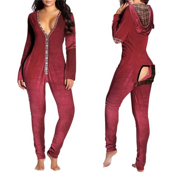 gym clothing women casual long sleeve jumpsuit sleepwear fall plus size 3xl personality plaid stitching snap collar hooded one-piece pajamas, White;black
gym clothing women casual long sleeve jumpsuit sleepwear fall plus size 3xl personality plaid stitching snap collar hooded one-piece pajamas, White;black