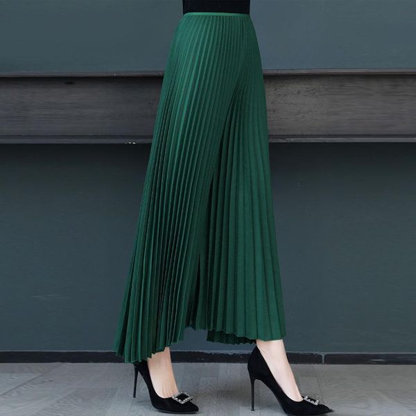 women's pants & capris superaen 2021 summer thin solid straight pleated wide-legged high waist ankle-length women, Black;white
women's pants & capris superaen 2021 summer thin solid straight pleated wide-legged high waist ankle-length women, Black;white