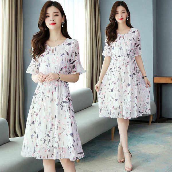 elegant white print chiffon midi dresses spring summer plus size vintage runway short dress women bodycon party vestido 210528, Black;gray
elegant white print chiffon midi dresses spring summer plus size vintage runway short dress women bodycon party vestido 210528, Black;gray
