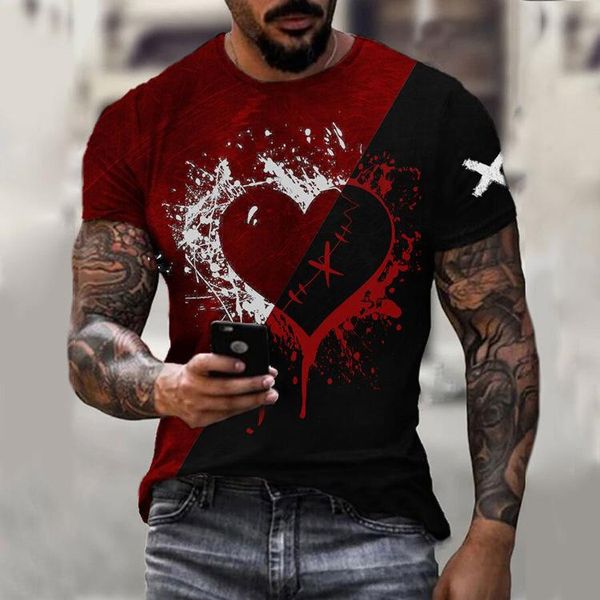 men's t-shirts zomer nieuwe mode twee-kleur splicing liefde patroon t-shirt thuis casual sport oversized voor mannen, White;black
men's t-shirts zomer nieuwe mode twee-kleur splicing liefde patroon t-shirt thuis casual sport oversized voor mannen, White;black