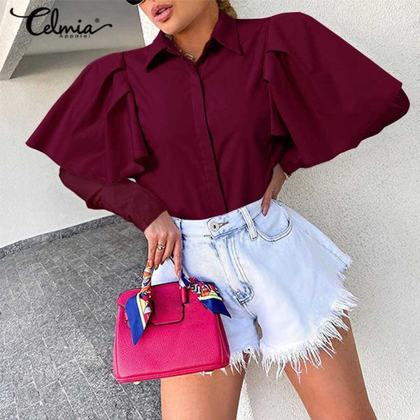 women's blouses & shirts blouses celmia elegant office lady ruffles women spring fashion casual buttons solid long sleeve blusas tunic, White
women's blouses & shirts blouses celmia elegant office lady ruffles women spring fashion casual buttons solid long sleeve blusas tunic, White