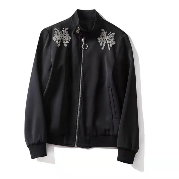 women's jackets european and american clothing winter 2022 long sleeve heavy nail bead back butterfly fashion coat, Black;brown
women's jackets european and american clothing winter 2022 long sleeve heavy nail bead back butterfly fashion coat, Black;brown