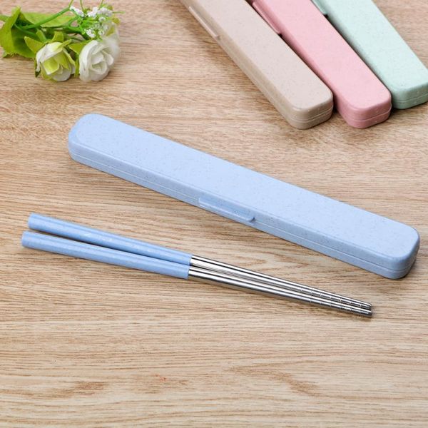 chopsticks hilife 304 stainless steel wheat straw with storage box portable travel sticks chinese 1 pair 
chopsticks hilife 304 stainless steel wheat straw with storage box portable travel sticks chinese 1 pair