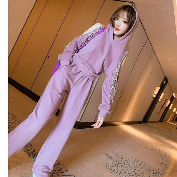 women's two piece pants 2022 women spring autumn suits long sleeve pullover hooded +high waist loose harem ladies sets e860, White
women's two piece pants 2022 women spring autumn suits long sleeve pullover hooded +high waist loose harem ladies sets e860, White
