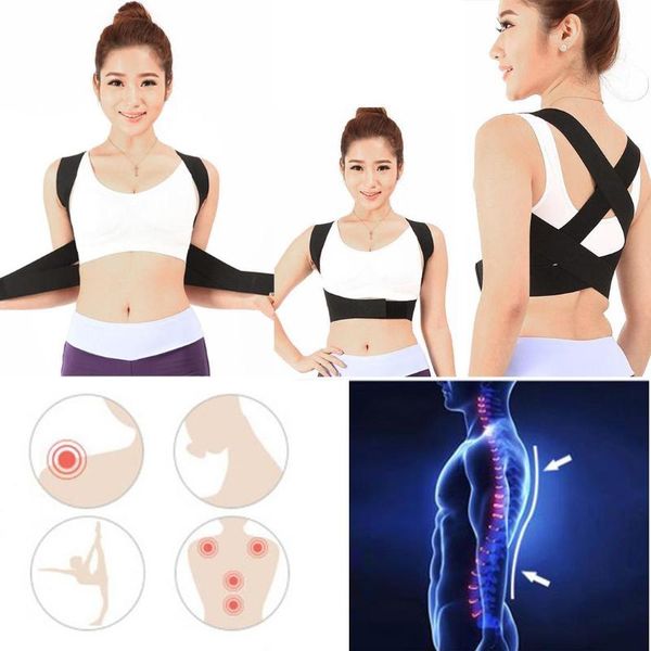 therapy straps back neck corrector spine black posture humpback support, Black;blue
therapy straps back neck corrector spine black posture humpback support, Black;blue
