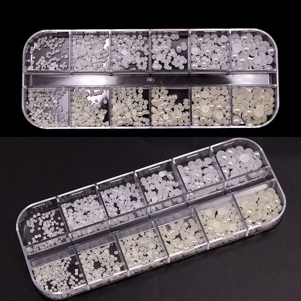 12grid nail art pearl decorations acrylic rhinestones for nails tips diy design manicure tool accessories box package nar019, Silver;gold
12grid nail art pearl decorations acrylic rhinestones for nails tips diy design manicure tool accessories box package nar019, Silver;gold