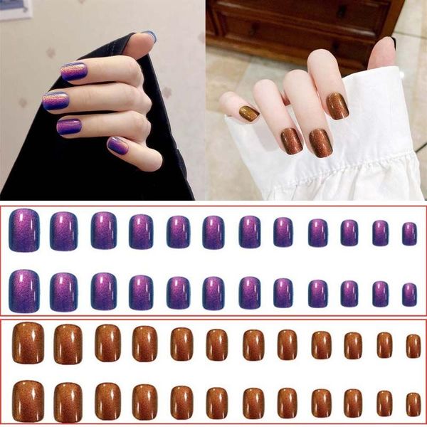 false nails 24pcs acrylic fake with glue full cover press on crystal cat eye effect wearable charm nail art tips, Red;gold
false nails 24pcs acrylic fake with glue full cover press on crystal cat eye effect wearable charm nail art tips, Red;gold