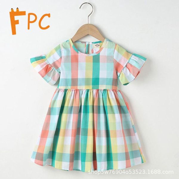 girl's dresses toddler girl plaid print ruffles sweet girls clothes fit flare buttfly sleeve o-neck summer dress for 2-9t children, Red;yellow
girl's dresses toddler girl plaid print ruffles sweet girls clothes fit flare buttfly sleeve o-neck summer dress for 2-9t children, Red;yellow