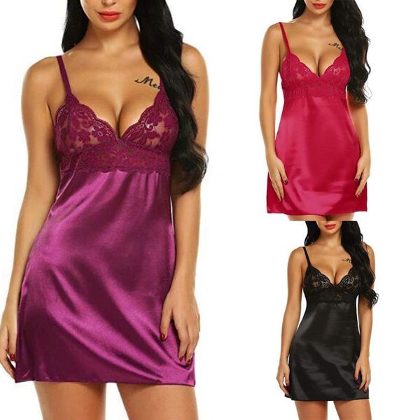 women's sleepwear women fashion ladies lingerie nightwear lace satin mini dress babydoll black purple sleep wear n4 p487, Black;red
women's sleepwear women fashion ladies lingerie nightwear lace satin mini dress babydoll black purple sleep wear n4 p487, Black;red