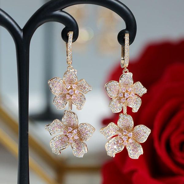 dangle & chandelier 1pair fully-jewelled cz flower earring drop exquisite elegant earrings fashion jewelry, Silver
dangle & chandelier 1pair fully-jewelled cz flower earring drop exquisite elegant earrings fashion jewelry, Silver
