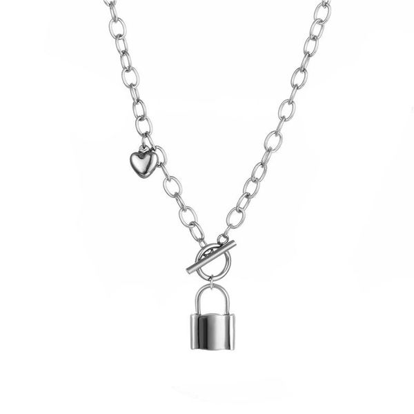 pendant necklaces net celebrity ins retro punk dark black jump di lock necklace female hip hop ot buckle, Silver
pendant necklaces net celebrity ins retro punk dark black jump di lock necklace female hip hop ot buckle, Silver
