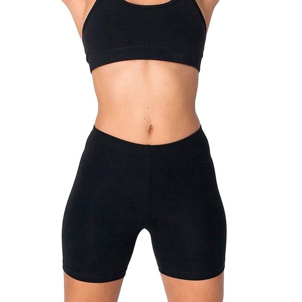 women casual shorts elastic high waist summer fashion ladies solid color slim biker women's, White;black
women casual shorts elastic high waist summer fashion ladies solid color slim biker women's, White;black