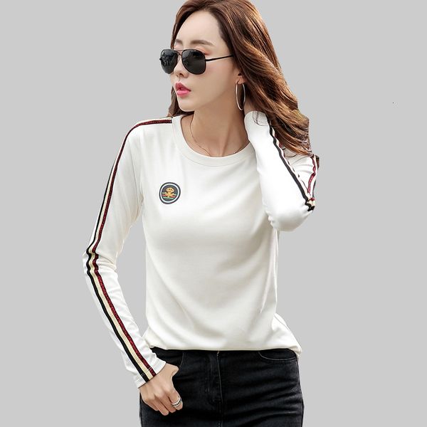 women's sweaters long-sleeve female shinmind t-shirt, cotton korean style, women's clothes plus size, vogue hyc6, White;black
women's sweaters long-sleeve female shinmind t-shirt, cotton korean style, women's clothes plus size, vogue hyc6, White;black