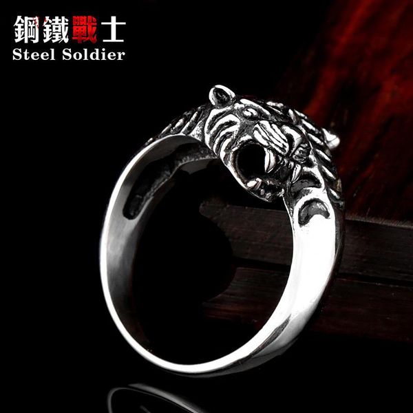 cluster rings steel soldier style stainless double tiger opening ring vintage personality men trendy jewelry, Golden;silver
cluster rings steel soldier style stainless double tiger opening ring vintage personality men trendy jewelry, Golden;silver