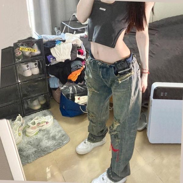 women's jeans pierced children's summer thin ing national fashion hiphop high street spice girls straight casual pants, Blue
women's jeans pierced children's summer thin ing national fashion hiphop high street spice girls straight casual pants, Blue