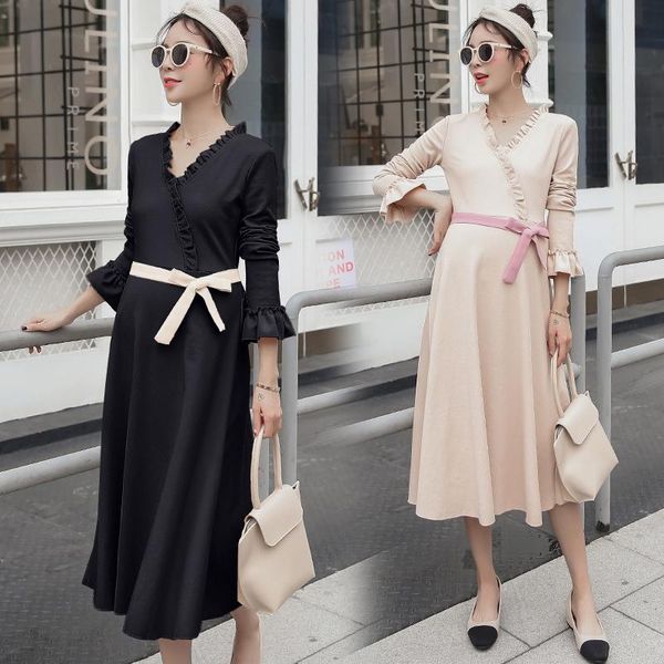 maternity dresses 8873# autumn korean fashion dress v neck tie waist slim clothes for pregnant women sweet lovely spring pregnancy, White
maternity dresses 8873# autumn korean fashion dress v neck tie waist slim clothes for pregnant women sweet lovely spring pregnancy, White