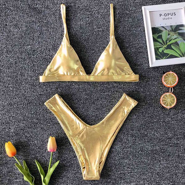 golden shiny 2021 female swimsuit women brazilian swimwear two-pieces bikini set v shaped bottom bather bathing suitin
golden shiny 2021 female swimsuit women brazilian swimwear two-pieces bikini set v shaped bottom bather bathing suitin