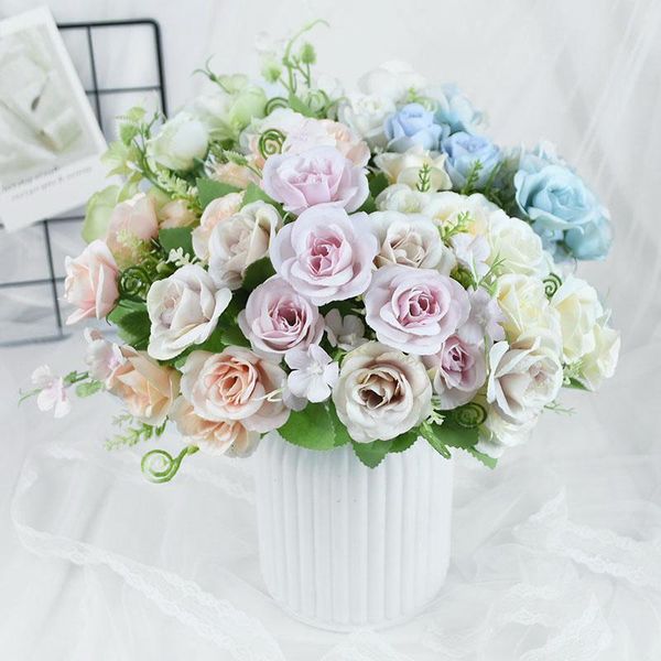 decorative flowers & wreaths 1 bunch artificial rose silk flower bouquet for home wedding party decoration arrangement fake floral supplies
decorative flowers & wreaths 1 bunch artificial rose silk flower bouquet for home wedding party decoration arrangement fake floral supplies