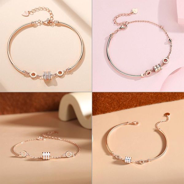 charm bracelets korean version s925 silver 18k rose gold plated for women fashion set zircon wedding decoration gift men jewelry, Golden;silver
charm bracelets korean version s925 silver 18k rose gold plated for women fashion set zircon wedding decoration gift men jewelry, Golden;silver
