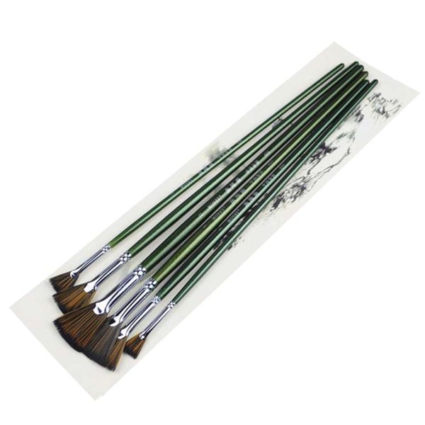 fan-shaped tip nylon hair art paint brush set wooden handle multifunctional painting brushes tools for stu gift sets
fan-shaped tip nylon hair art paint brush set wooden handle multifunctional painting brushes tools for stu gift sets