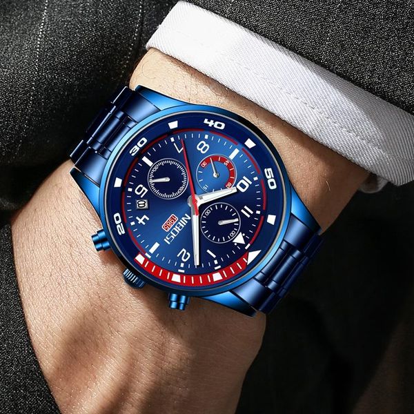 wristwatches nibosi reloj hombre 2021 brand fashion blue watch men quartz casual business clock male luxury waterproof relogio masculino, Slivery;brown
wristwatches nibosi reloj hombre 2021 brand fashion blue watch men quartz casual business clock male luxury waterproof relogio masculino, Slivery;brown